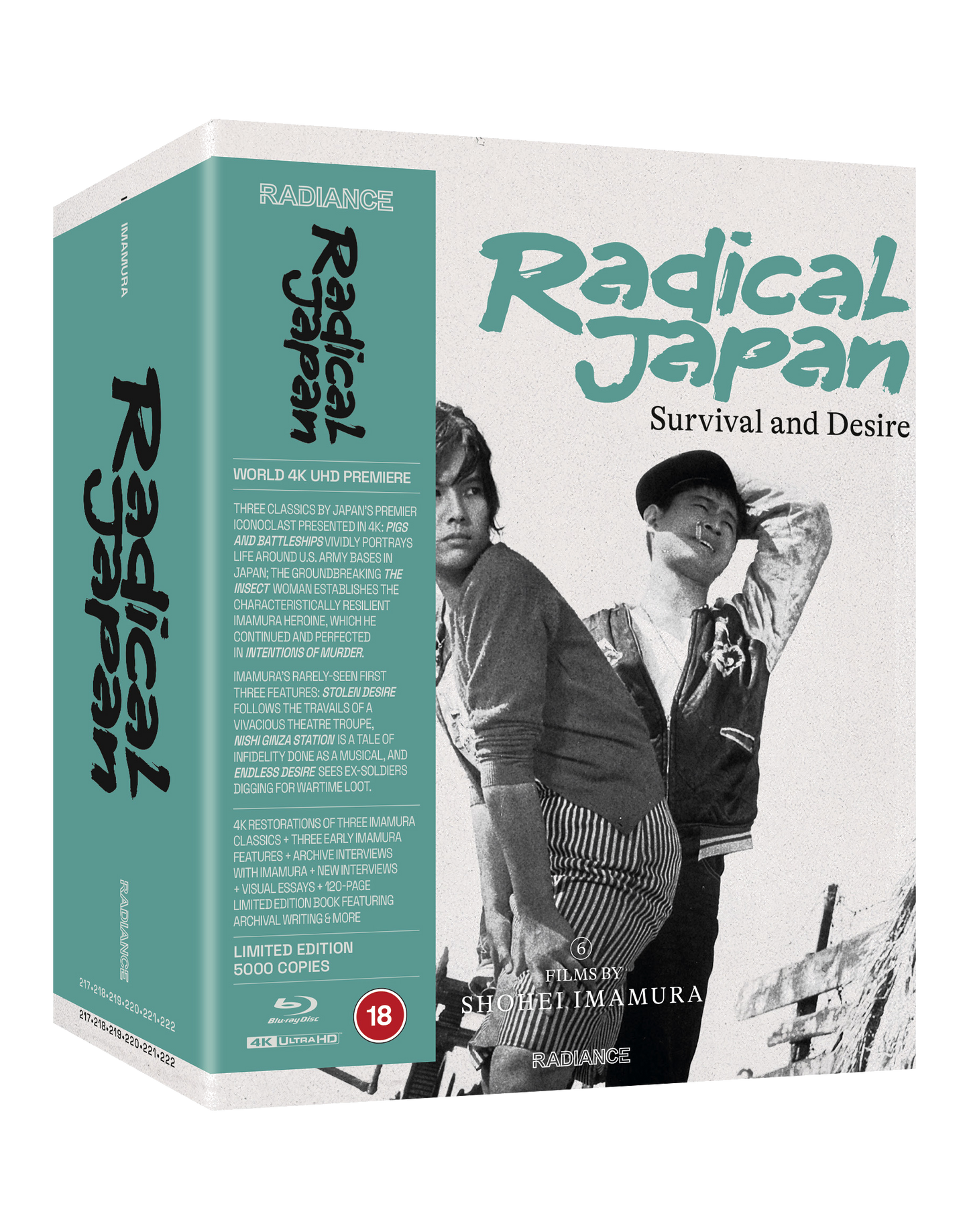 Radical Japan Shohei Imamura Six film boxset on 4KUHD and Blu-ray from Radiance Films