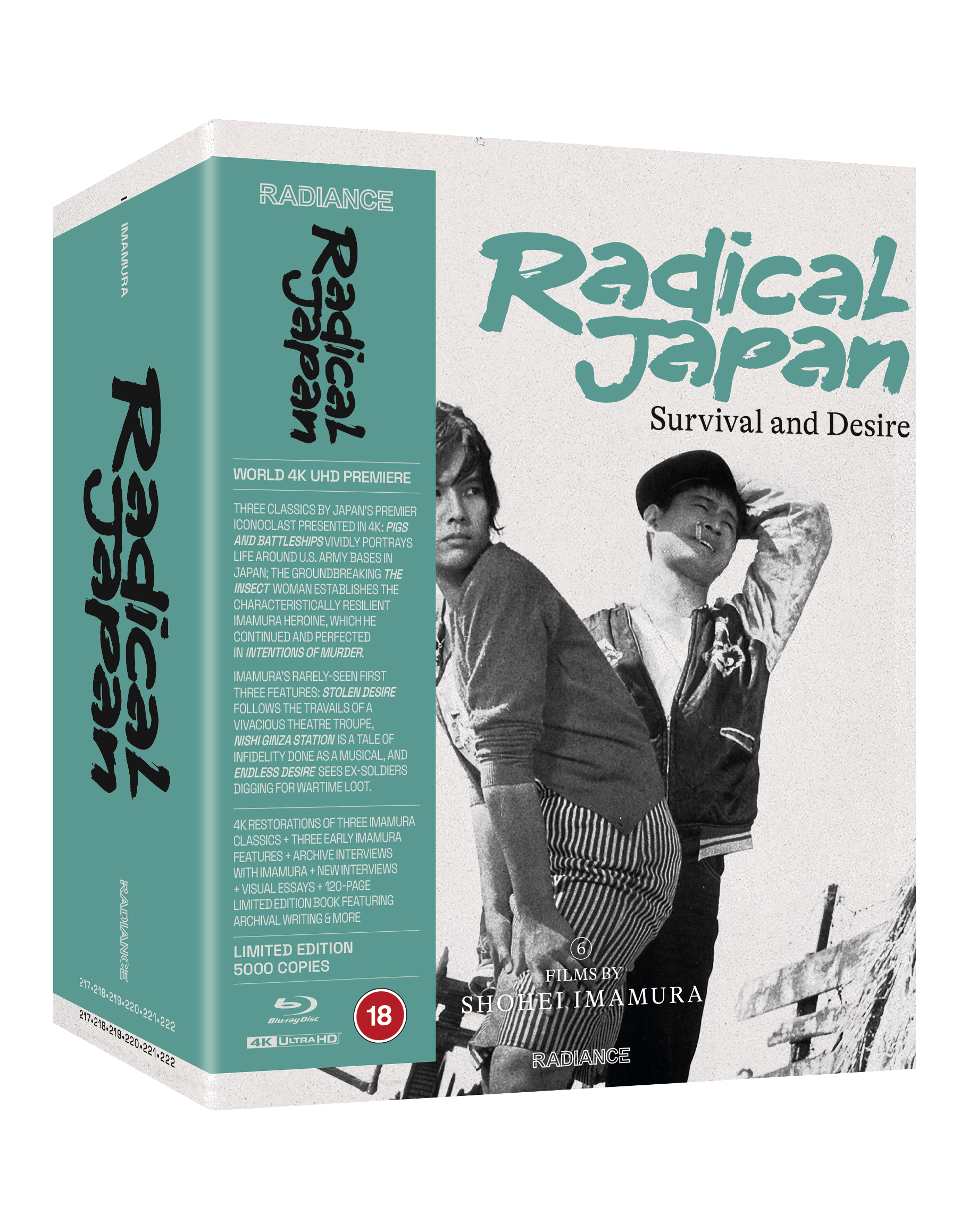 Radical Japan Shohei Imamura Six film boxset on 4KUHD and Blu-ray from Radiance Films