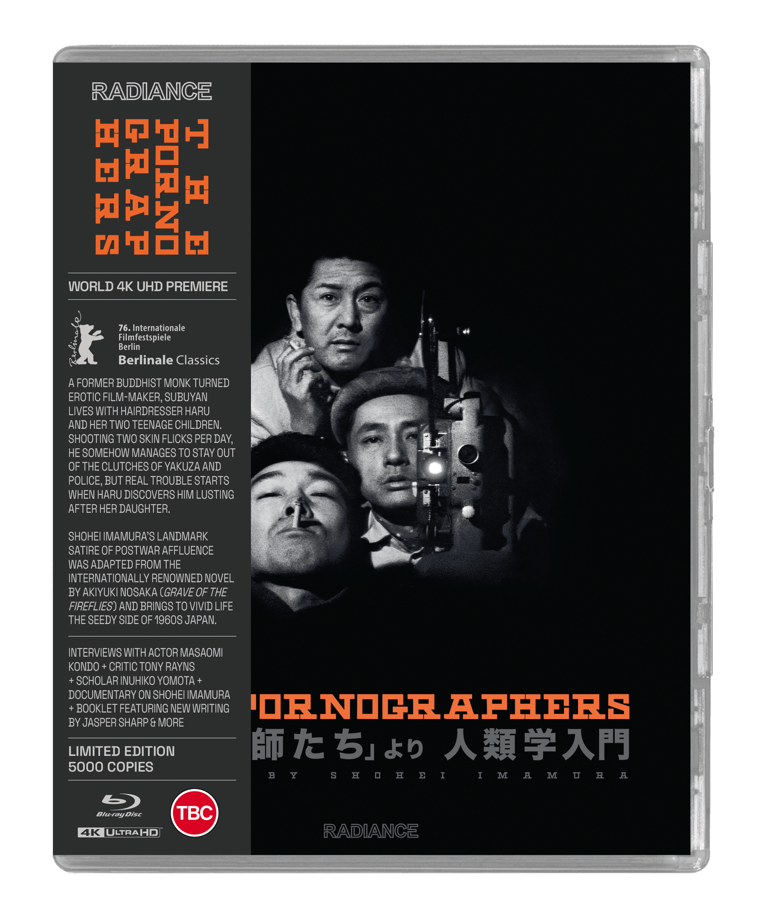 THE PORNOGRAPHERS (1964) directed by Shohei Imamura on 4K UHD and Blu-ray dual format released by Radiance Films