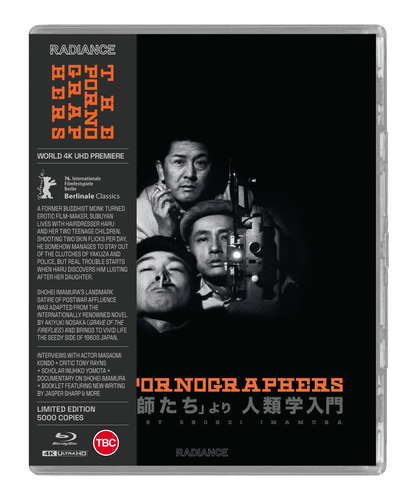 THE PORNOGRAPHERS (1964) directed by Shohei Imamura on 4K UHD and Blu-ray dual format released by Radiance Films