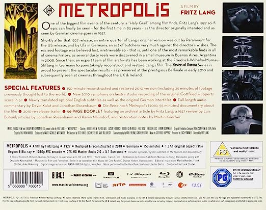 Metropolis: Reconstructed and Restored (blu ray) Limited Edition