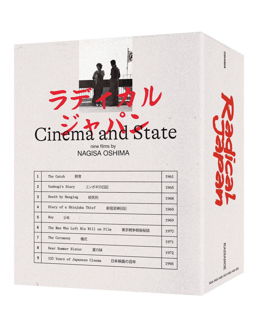 RADICAL JAPAN bluray boxset nine films of Japanese director Nagisa Oshima released by Radiance Films available to buy on the Terracotta Distribution store