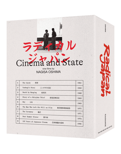 RADICAL JAPAN bluray boxset nine films of Japanese director Nagisa Oshima released by Radiance Films available to buy on the Terracotta Distribution store