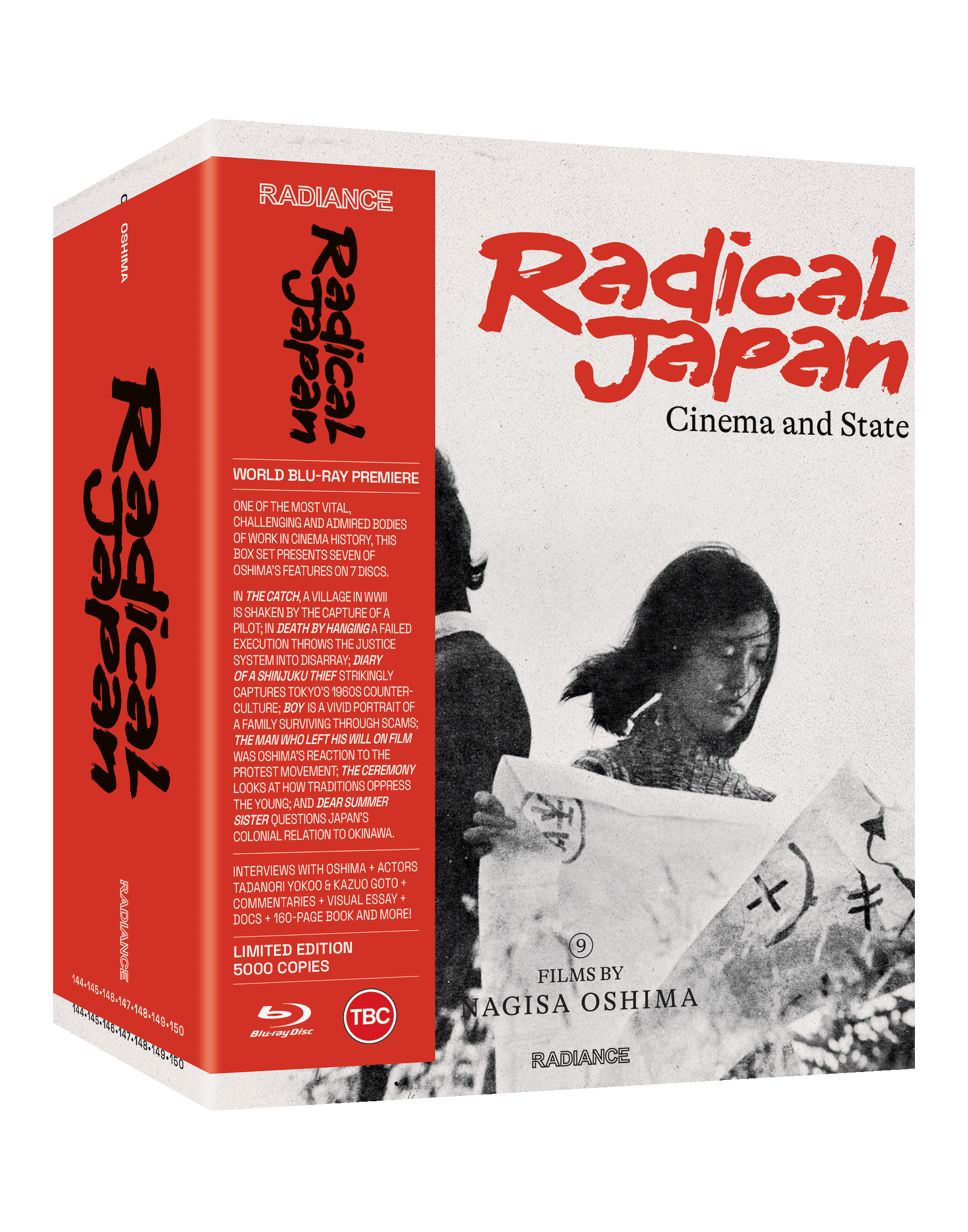 RADICAL JAPAN bluray boxset nine films of Japanese director Nagisa Oshima available to buy on the Terracotta Distribution store